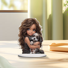 Load image into Gallery viewer, Acrylic Little Girl Diamond Painting Tabletop Ornament Kit for Home Office Decor