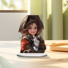 Load image into Gallery viewer, Acrylic Little Girl Diamond Painting Tabletop Ornament Kit for Home Office Decor