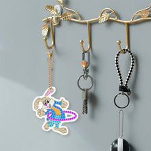 Load image into Gallery viewer, 8PCS Double Sided Diamond Painting Keychain for Beginners (Cartoon Rabbit Duck)