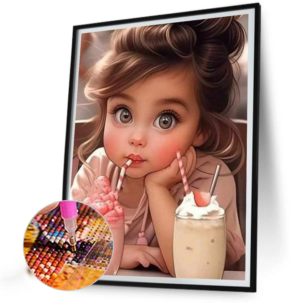 Diamond Painting - Full Square - cute girl (30*40CM)