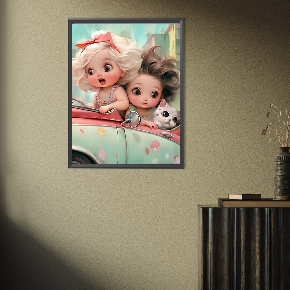 Diamond Painting - Full Square - cute girl (30*40CM)