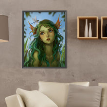 Load image into Gallery viewer, Diamond Painting - Full Round - Dragonfly and Mermaid Girl (30*40CM)