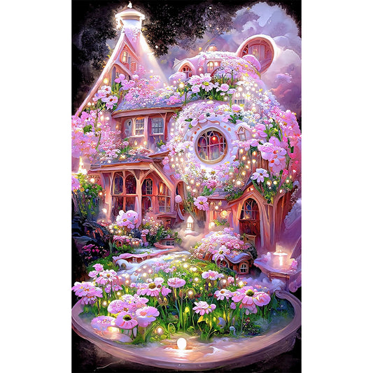 AB Diamond Painting - Full Round - pink flower room (40*65CM)