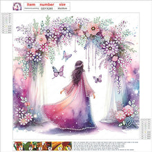 Load image into Gallery viewer, Diamond Painting - Partial Special Shaped - flower girl (30*30CM)