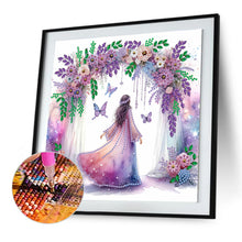 Load image into Gallery viewer, Diamond Painting - Partial Special Shaped - flower girl (30*30CM)