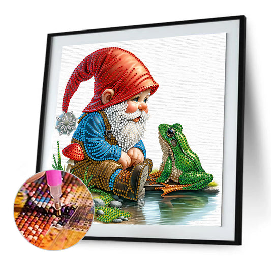 Diamond Painting - Partial Special Shaped - Easter Garden Gnome (30*30CM)