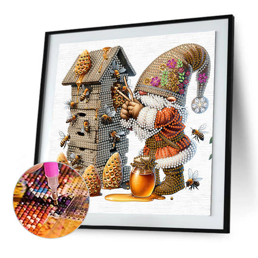 Diamond Painting - Partial Special Shaped - Easter Garden Gnome (30*30CM)