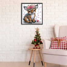 Load image into Gallery viewer, Diamond Painting - Partial Special Shaped - Deer with flowers (30*30CM)