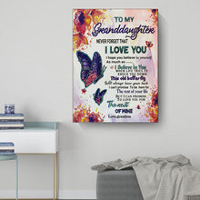 Load image into Gallery viewer, Diamond Painting - Partial Special Shaped - To my granddaughter, butterflies and flowers (30*40CM)