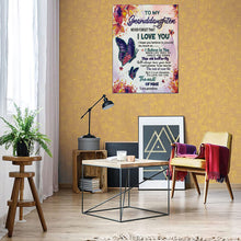 Load image into Gallery viewer, Diamond Painting - Partial Special Shaped - To my granddaughter, butterflies and flowers (30*40CM)