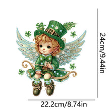 Load image into Gallery viewer, Acrylic Clover Angel Single-Sided 5D DIY Diamond Painting Hanging Pendant