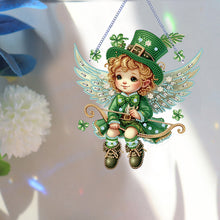 Load image into Gallery viewer, Acrylic Clover Angel Single-Sided 5D DIY Diamond Painting Hanging Pendant