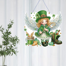 Load image into Gallery viewer, Acrylic Clover Angel Single-Sided 5D DIY Diamond Painting Hanging Pendant
