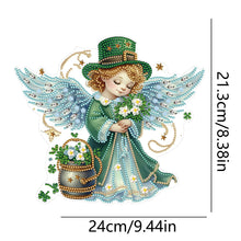 Load image into Gallery viewer, Acrylic Clover Angel Single-Sided 5D DIY Diamond Painting Hanging Pendant