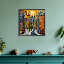 Load image into Gallery viewer, Diamond Painting - Full Round - houses street (30*30CM)