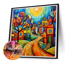 Load image into Gallery viewer, Diamond Painting - Full Round - houses street (30*30CM)