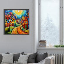 Load image into Gallery viewer, Diamond Painting - Full Round - houses street (30*30CM)