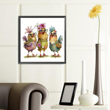 Load image into Gallery viewer, Diamond Painting - Full Round - three chickens (40*40CM)