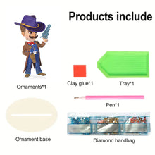 Load image into Gallery viewer, Acrylic Cowboy DIY Diamond Painting Tabletop Ornament Kit for Home Office Decor