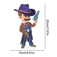 Load image into Gallery viewer, Acrylic Cowboy DIY Diamond Painting Tabletop Ornament Kit for Home Office Decor