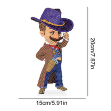 Load image into Gallery viewer, Acrylic Cowboy DIY Diamond Painting Tabletop Ornament Kit for Home Office Decor