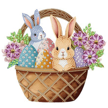 Load image into Gallery viewer, Diamond Painting - Partial Special Shaped - Basket bouquet with Easter eggs (30*30CM)