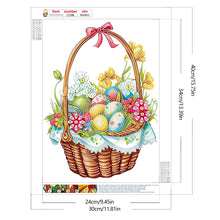 Load image into Gallery viewer, Diamond Painting - Partial Special Shaped - Basket bouquet with Easter eggs (30*40CM)