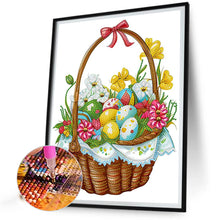 Load image into Gallery viewer, Diamond Painting - Partial Special Shaped - Basket bouquet with Easter eggs (30*40CM)