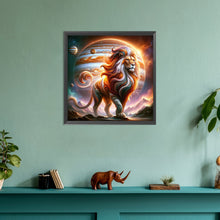 Load image into Gallery viewer, Diamond Painting - Full Round - cosmic starry sky lion (30*30CM)