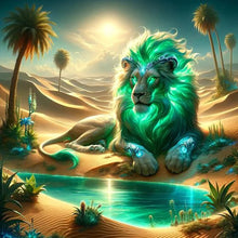 Load image into Gallery viewer, Diamond Painting - Full Round - Lion by the water (30*30CM)