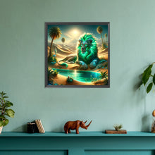 Load image into Gallery viewer, Diamond Painting - Full Round - Lion by the water (30*30CM)