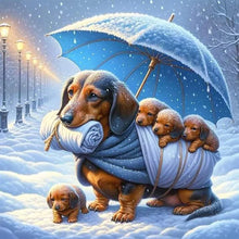 Load image into Gallery viewer, Diamond Painting - Full Round - snow dog (30*30CM)