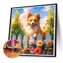 Load image into Gallery viewer, Diamond Painting - Full Round - garden puppy (30*30CM)