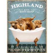 Load image into Gallery viewer, Diamond Painting - Full Round - highland cattle (30*40CM)