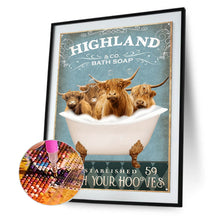 Load image into Gallery viewer, Diamond Painting - Full Round - highland cattle (30*40CM)