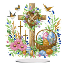 Load image into Gallery viewer, Cross Easter Egg Diamond Painting Tabletop Ornament Kit for Home Office Decor