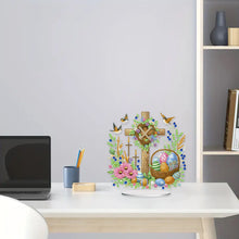 Load image into Gallery viewer, Cross Easter Egg Diamond Painting Tabletop Ornament Kit for Home Office Decor