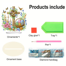 Load image into Gallery viewer, Cross Easter Egg Diamond Painting Tabletop Ornament Kit for Home Office Decor