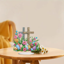 Load image into Gallery viewer, Cross Easter Egg Diamond Painting Tabletop Ornament Kit for Home Office Decor