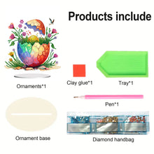 Load image into Gallery viewer, Acrylic Easter Egg Diamond Painting Tabletop Ornament Kit for Home Office Decor