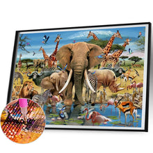 Load image into Gallery viewer, Diamond Painting - Full Square - tropical animals (50*40CM)