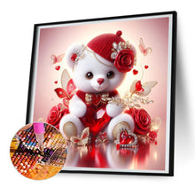 Load image into Gallery viewer, Diamond Painting - Full Round - love rose little white bear (30*30CM)