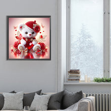 Load image into Gallery viewer, Diamond Painting - Full Round - love rose little white bear (30*30CM)