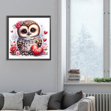 Load image into Gallery viewer, Diamond Painting - Full Round - love flower owl (30*30CM)