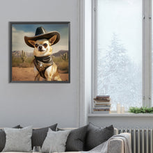 Load image into Gallery viewer, Diamond Painting - Full Round - Desert Cool Cowboy Puppy (30*30CM)