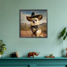 Load image into Gallery viewer, Diamond Painting - Full Round - Desert Cool Cowboy Puppy (30*30CM)