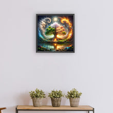 Load image into Gallery viewer, Diamond Painting - Full Round - The gorgeous tree of life in the middle of the lake (30*30CM)