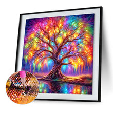 Load image into Gallery viewer, Diamond Painting - Full Round - Colorful tree of life by the lake (30*30CM)