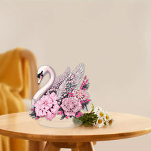 Load image into Gallery viewer, Round Diamond Painting Desktop Decoration for Home Office Decor (White Swan)