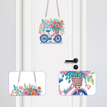 Load image into Gallery viewer, Acrylic Bicycle Flowers Single-Sided 5D DIY Diamond Painting Hanging Pendant